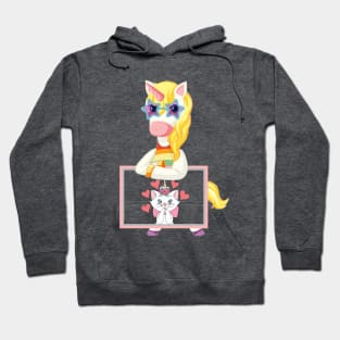 unicorn and caticorn Hoodie